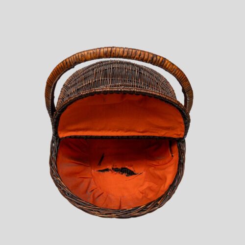 Vintage bamboo picnic basket