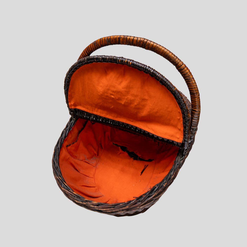 Vintage bamboo picnic basket -FM2418 (3)