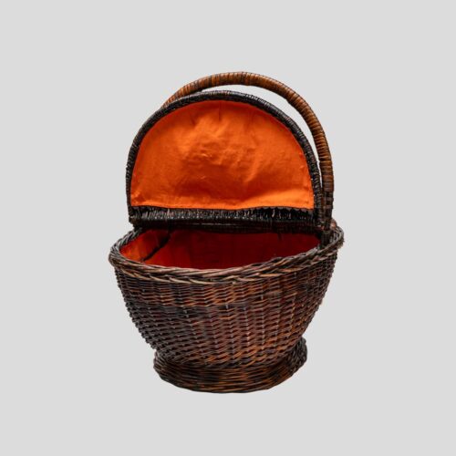 Vintage bamboo picnic basket
