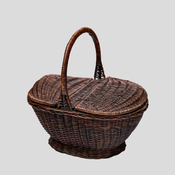 Vintage bamboo picnic basket