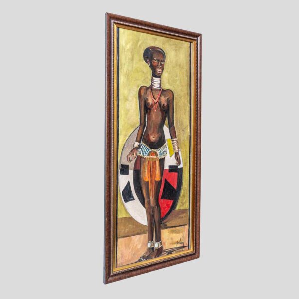 Etiennette Johan oil painting of an African lady