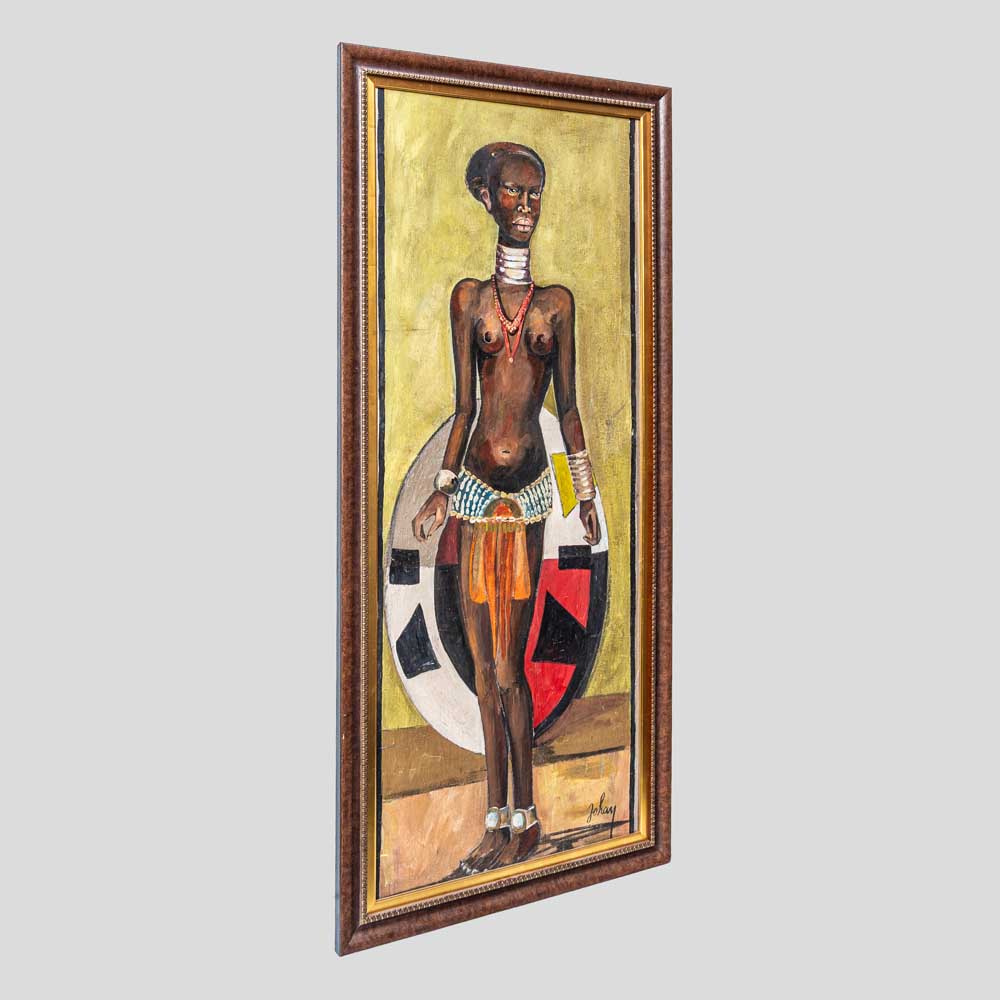 Etiennette Johan oil painting of an African lady-FM693 (2)