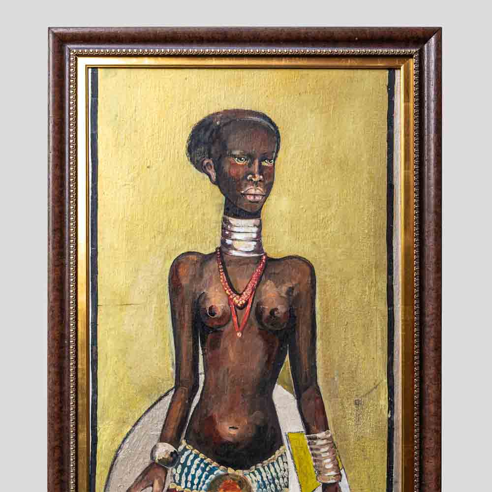 Etiennette Johan oil painting of an African lady-FM693 (3)
