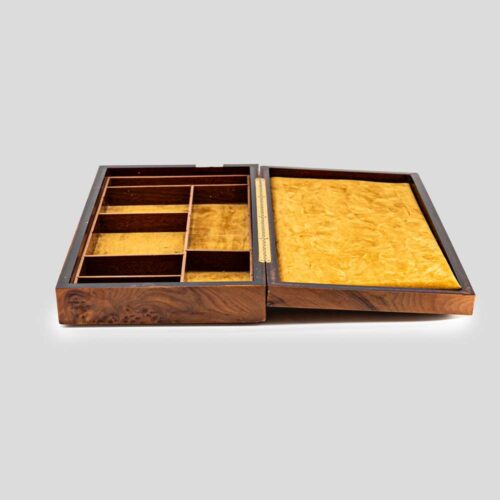 Large Vintage maple wooden box Italian 1960s