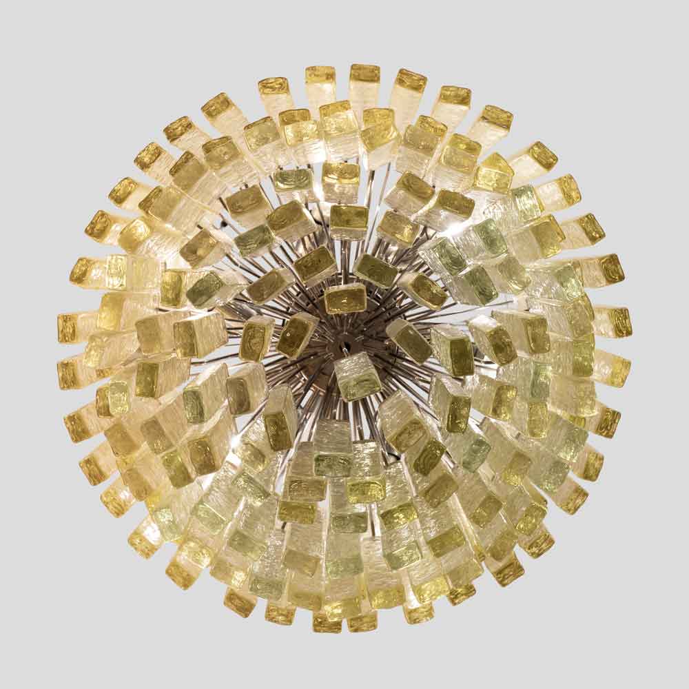 Olive green Martellate Murano glass rod ceiling light-FM1482 (1)