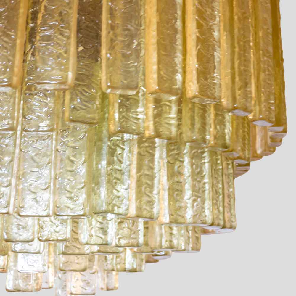 Olive green Martellate Murano glass rod ceiling light-FM1482 (4)
