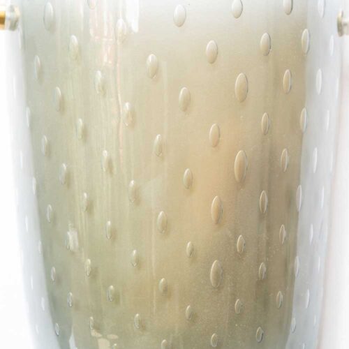 Pair of smoke grey glass wall lights Seguso attributed design