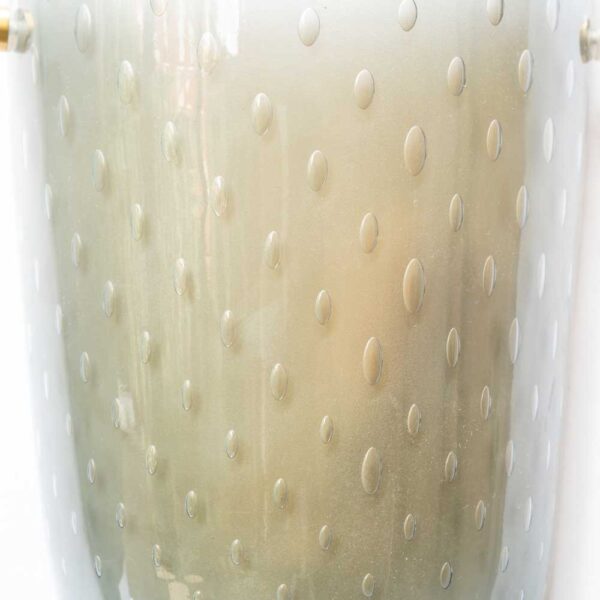Pair of smoke grey glass wall lights Seguso attributed design