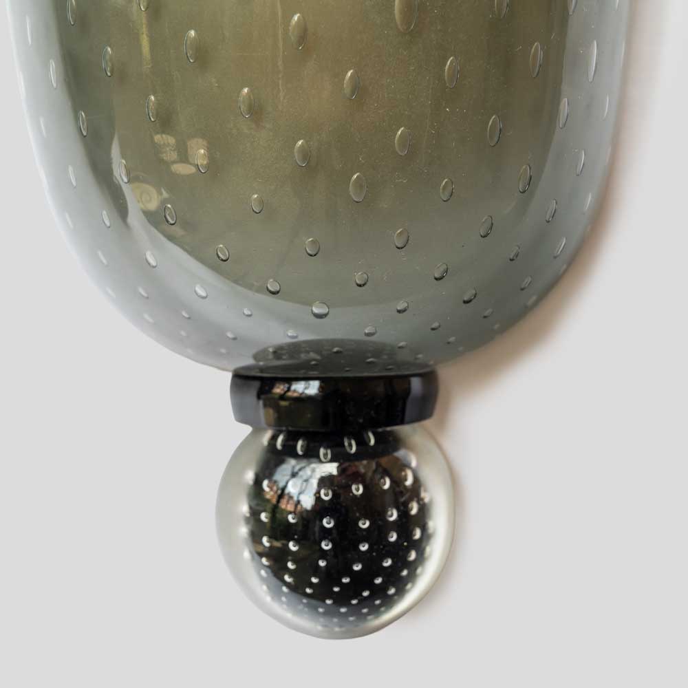Pair of smoke grey glass wall lights Seguso attributed design-FM2541 (2)
