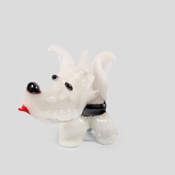 Barovier & Toso White Murano glass Scottish terrier dog figurine