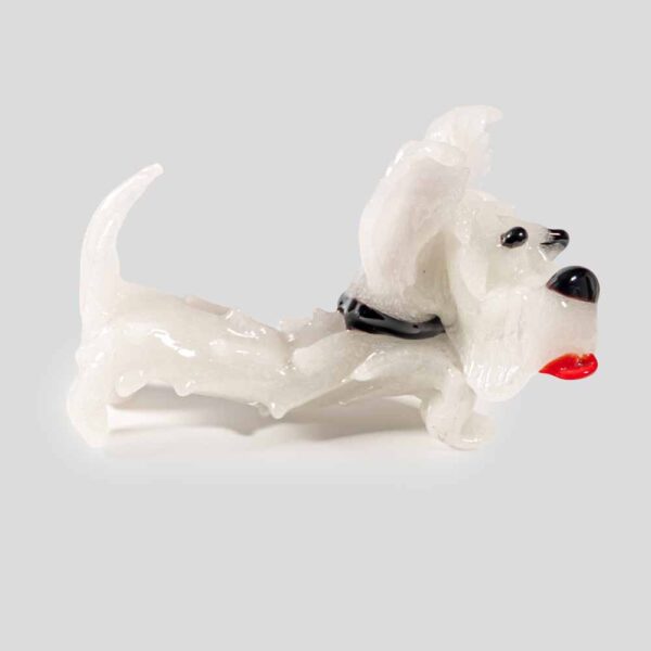 Barovier & Toso White Murano glass Scottish terrier dog figurine
