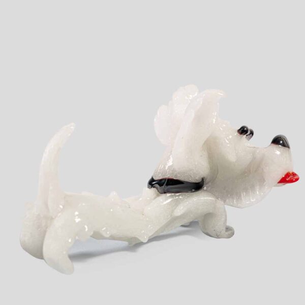 Barovier & Toso White Murano glass Scottish terrier dog figurine