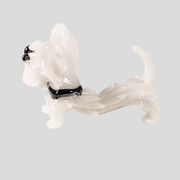 Barovier & Toso White Murano glass Scottish terrier dog figurine