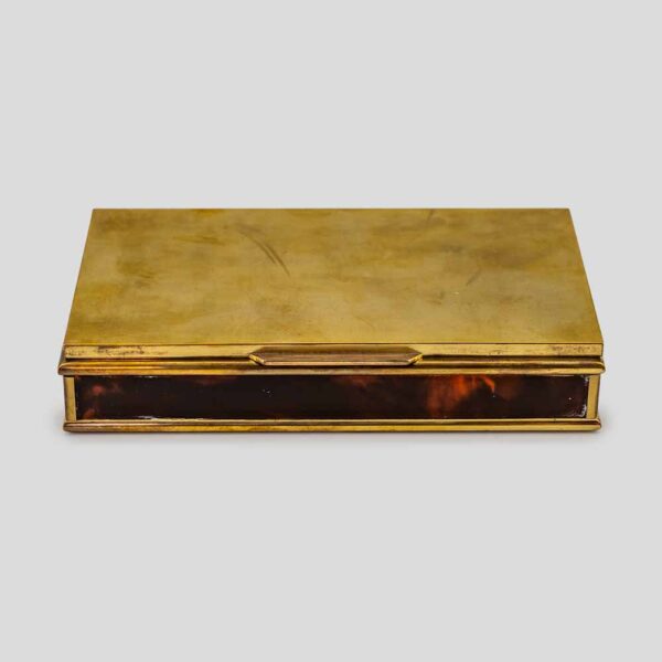 Italian Bicchielli design brass and Bakelite box
