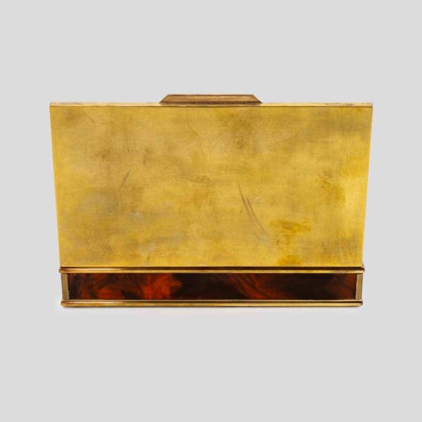 Italian Bicchielli design brass and Bakelite box