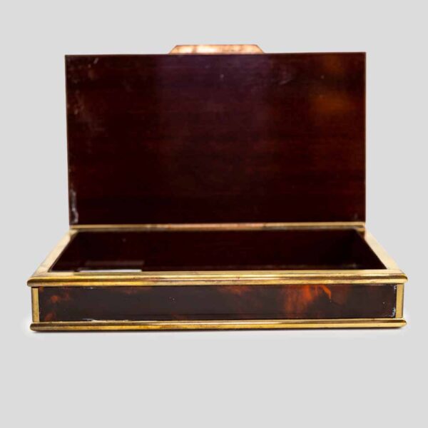 Italian Bicchielli design brass and Bakelite box