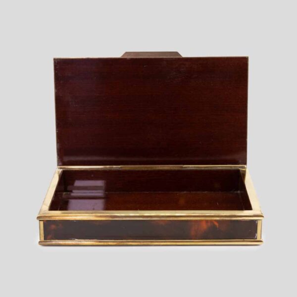 Italian Bicchielli design brass and Bakelite box