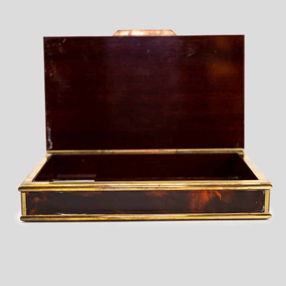 Italian Bicchielli design brass and Bakelite box-FM2468
