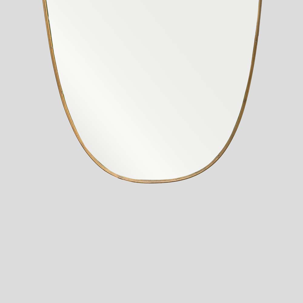 Large vintage Italian design shield shaped brass mirror-FM2417 (11)