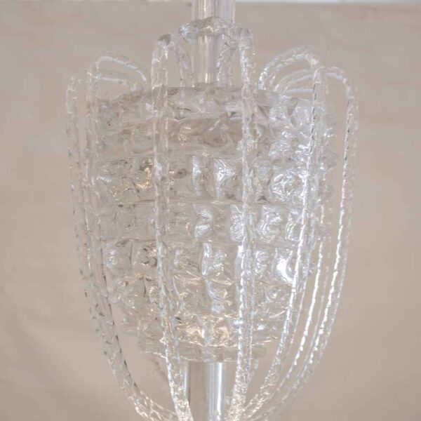 Murano clear glass Rostrato Pendant by Barovier and Toso pendant