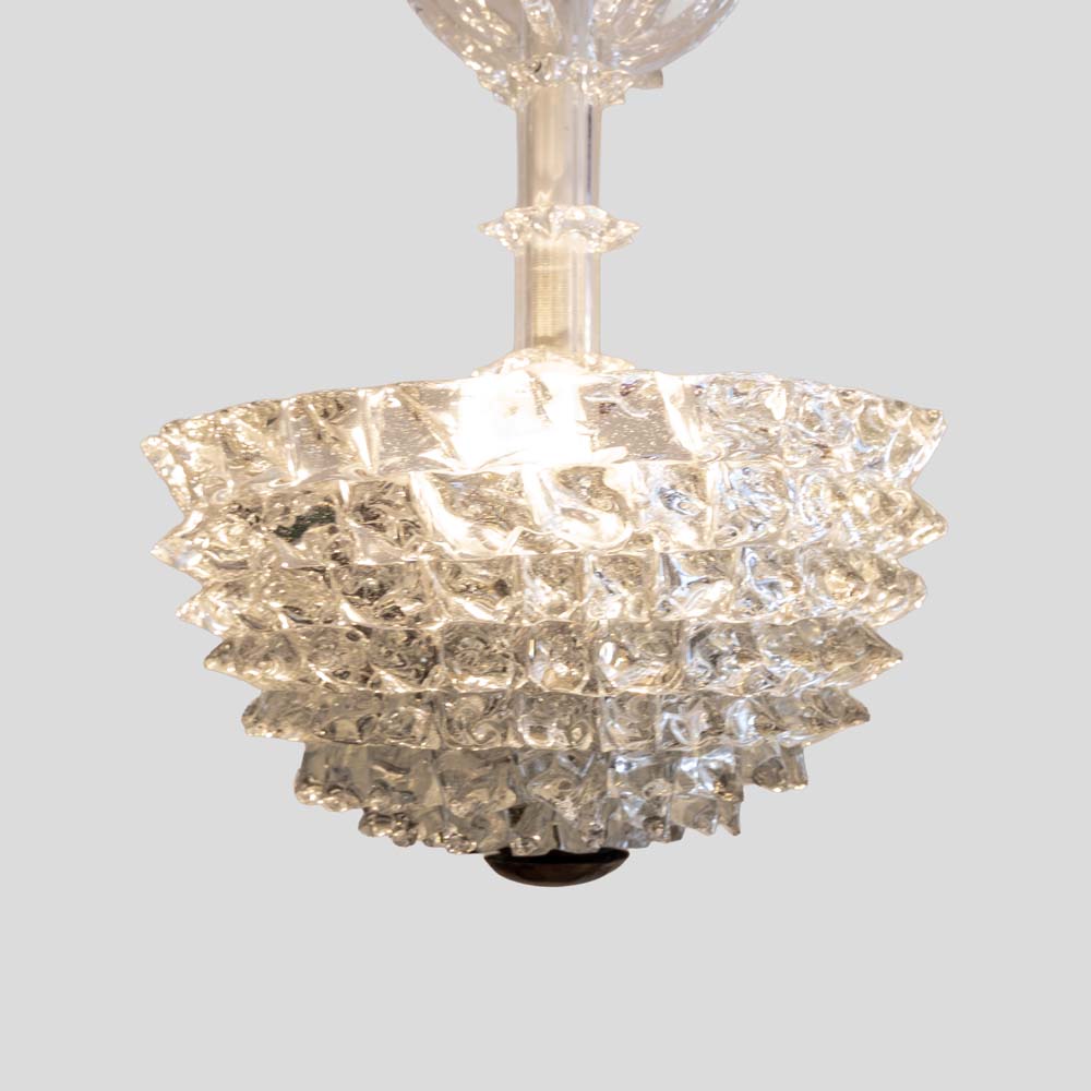 Murano clear glass Rostrato Pendant by Barovier and Toso pendant-FM2294 (4)