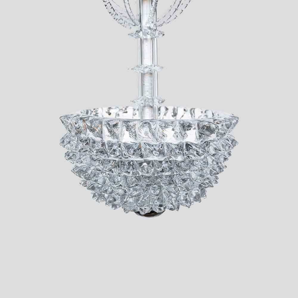 Murano clear glass Rostrato Pendant by Barovier and Toso pendant-FM2294 (9)