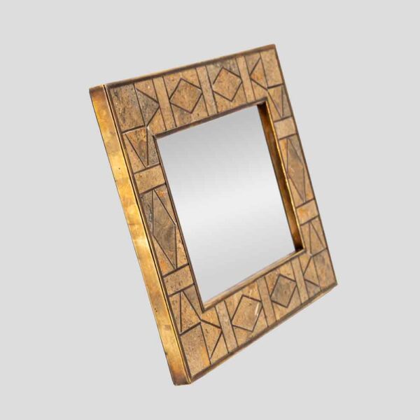 Vintage picture frame with polished stones decor