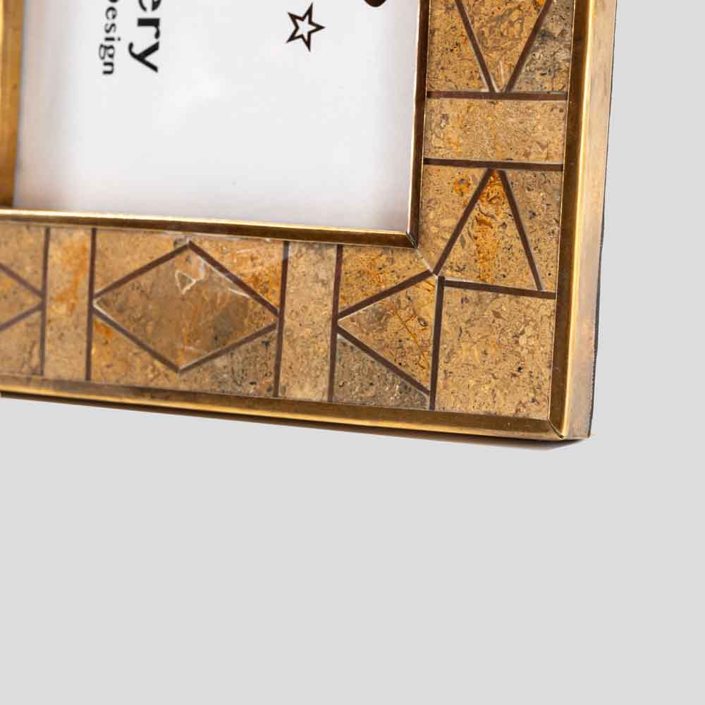 Vintage picture frame with polished stones decor-FM2473 (5)