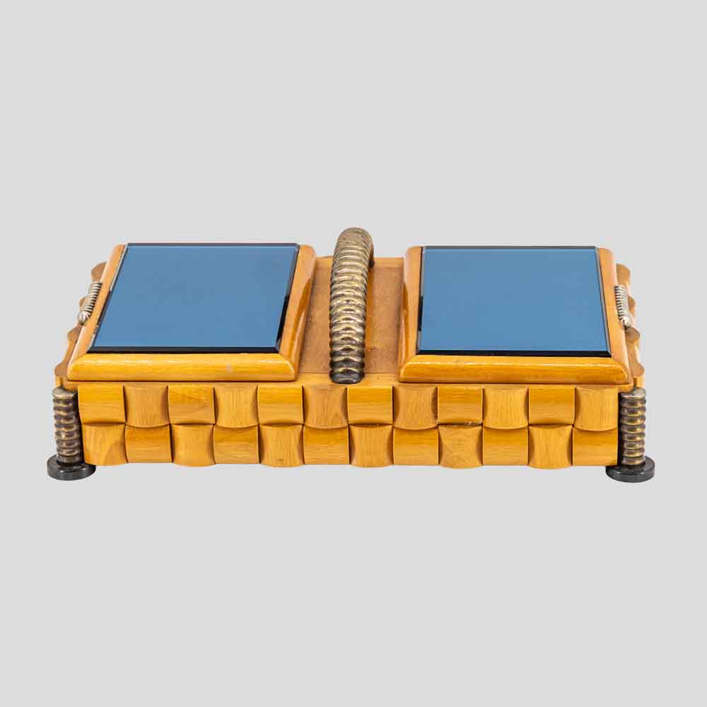 Vintage wooden box with brass decor in Style of Poalo Buffa-FM2469 (13)
