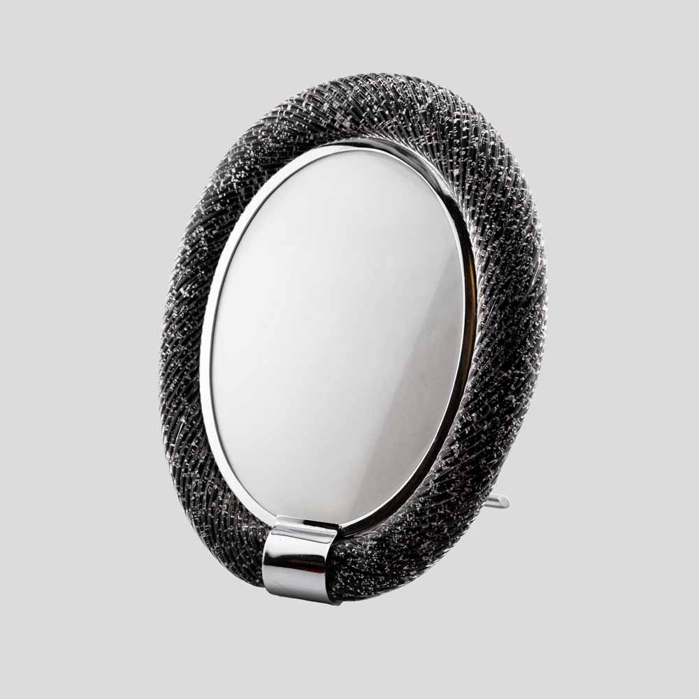 Vintage oval shaped Murano glass picture frame signed Seguso-FM2253 (5)