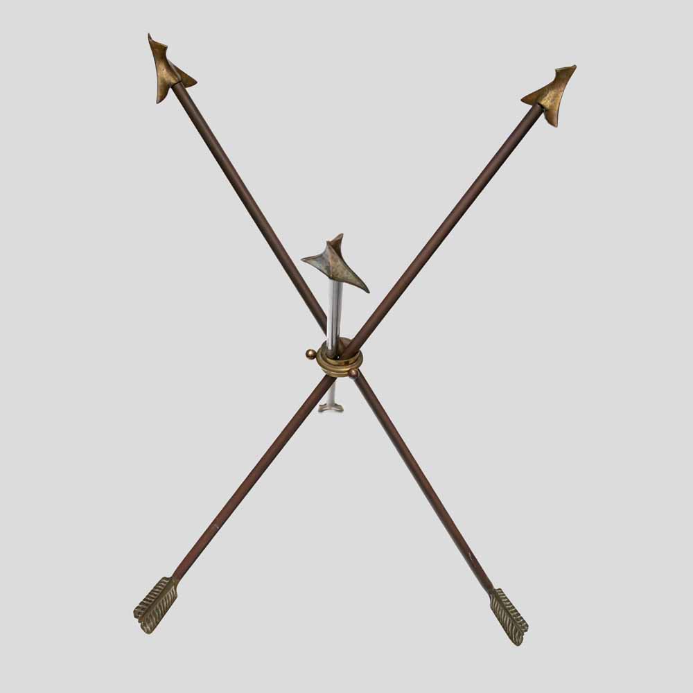 1950s Maison Jansen style Directoire green marble top tripod table FM2375 (8)