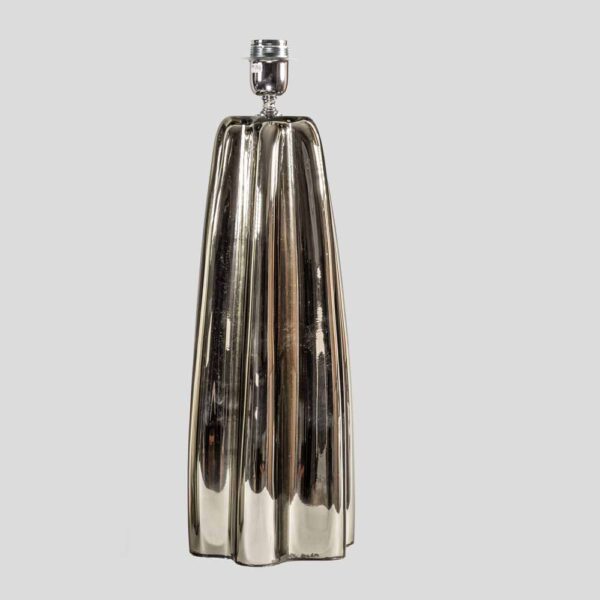 Pair of Fluted mirrored Murano Glass Table Lamps by Alberto Donà