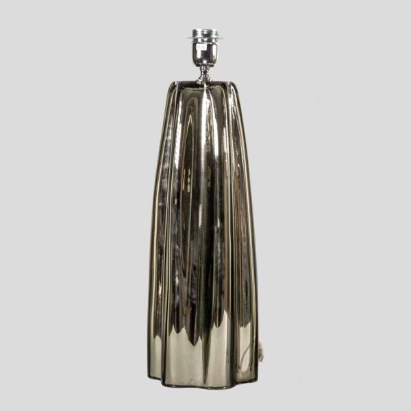 Pair of Fluted mirrored Murano Glass Table Lamps by Alberto Donà