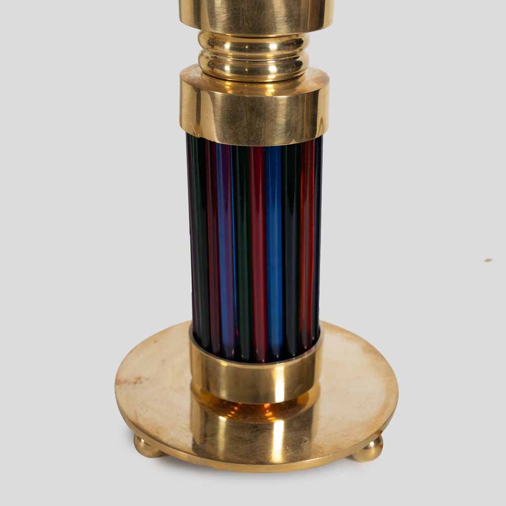 Pair of Murano glass and brass table lamps with Gucci inspired shades-FM2477 (13)