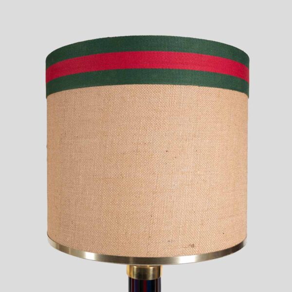 Pair of Murano glass and brass table lamps with Gucci inspired shades