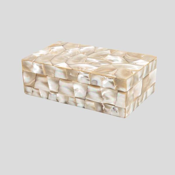 White mother of pearl decorated box