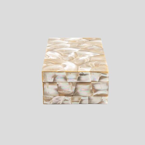 White mother of pearl decorated box