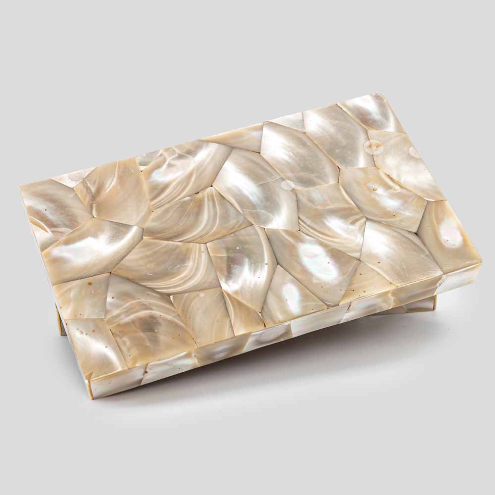 White mother of pearl decorated box-FM2456 (8)