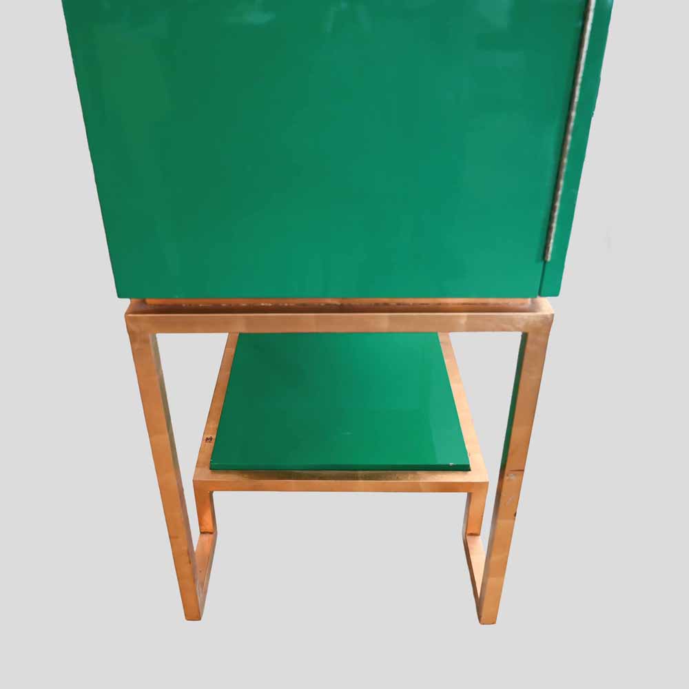 1980s Anna green lacquer Hollywood regency drink cabinet -FM2521 (13)