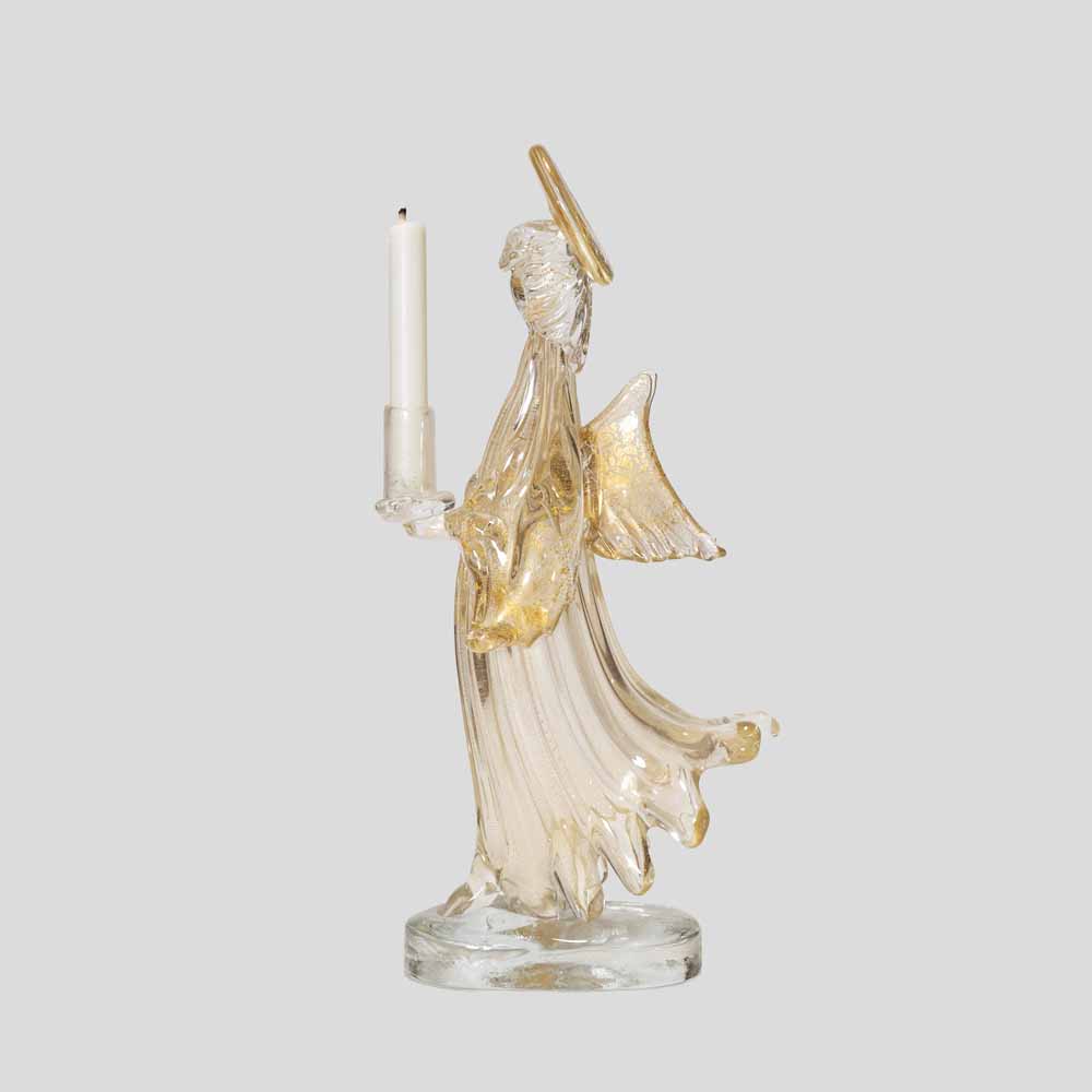 Vintage Murano glass Angel candlestick holderFM2382 (1)