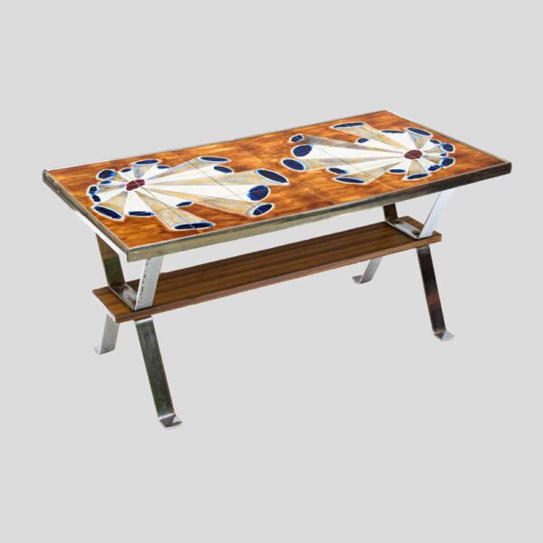 1960s Tile top coffee table by Juliette Belarti