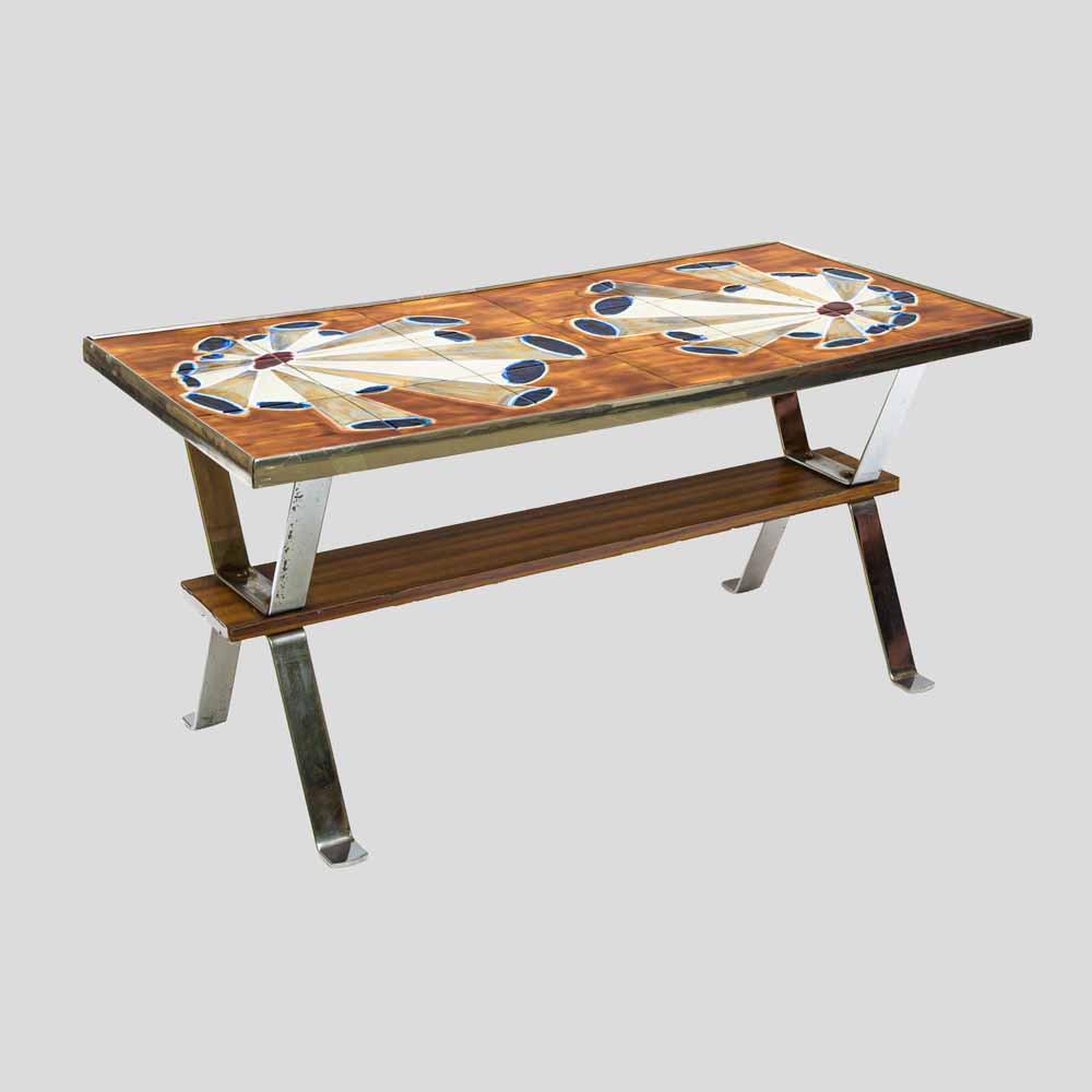 1960s Tile top coffee table by Juliette Belarti-FM2577