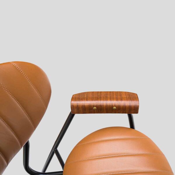 Pair of armchairs leather upholstery by Gastone Rinaldi for Rima