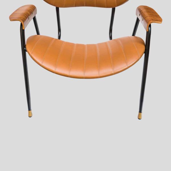 Pair of armchairs leather upholstery by Gastone Rinaldi for Rima