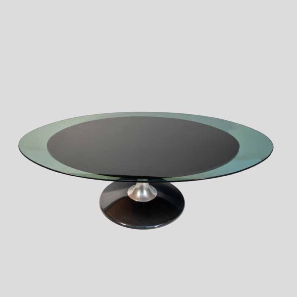 Space Age Marquise Oval Coffee Table by Chromcraft circa 1970