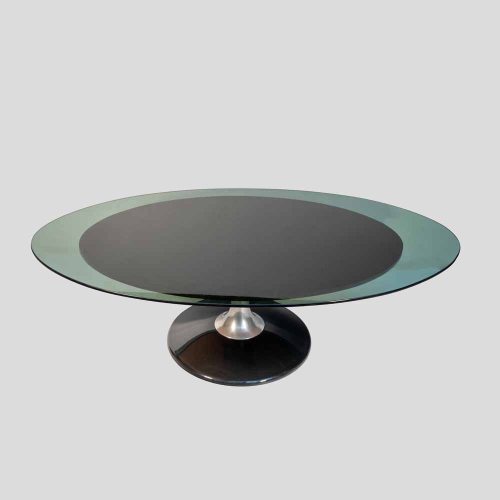 Space Age Marquise Oval Coffee Table by Chromcraft circa 1970-FM2565 (1)