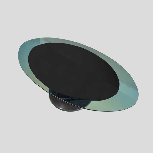 Space Age Marquise Oval Coffee Table by Chromcraft circa 1970
