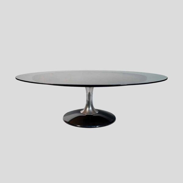 Space Age Marquise Oval Coffee Table by Chromcraft circa 1970