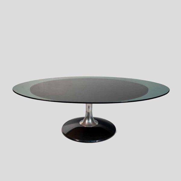 Space Age Marquise Oval Coffee Table by Chromcraft circa 1970