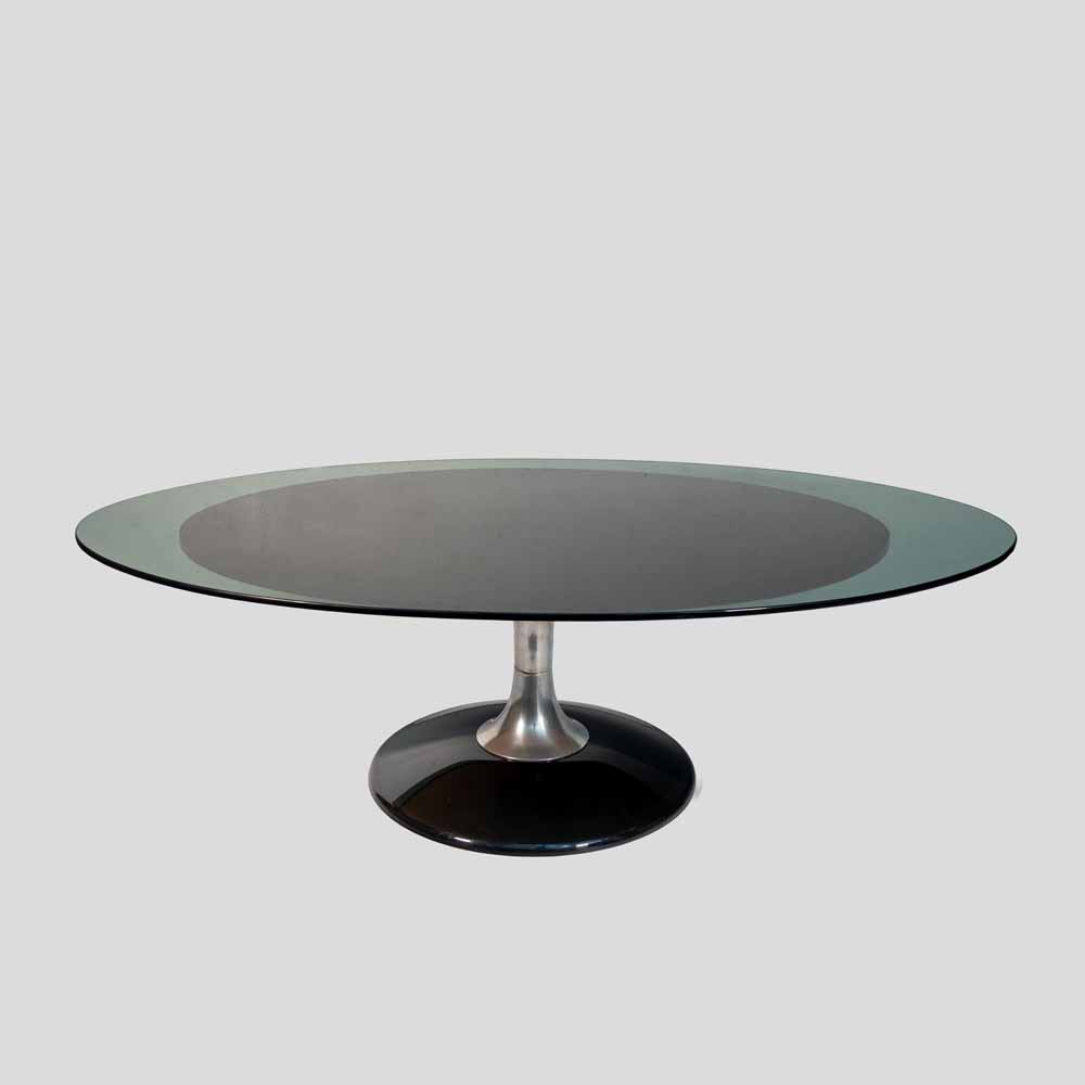 Space Age Marquise Oval Coffee Table by Chromcraft circa 1970-FM2565 (9)